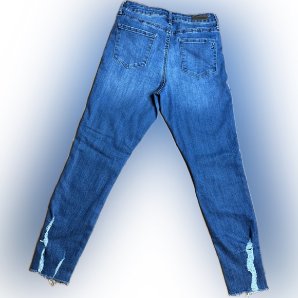 Articles of Society Rene High Rise Raw Hem Distressed Straight Jeans - Picture 3 of 7